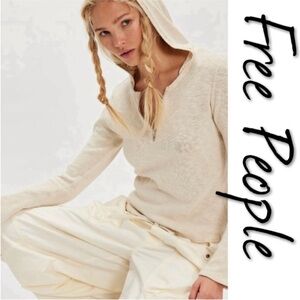 Free People We The Free Speed Drive Hooded Long Sleeve NWT L